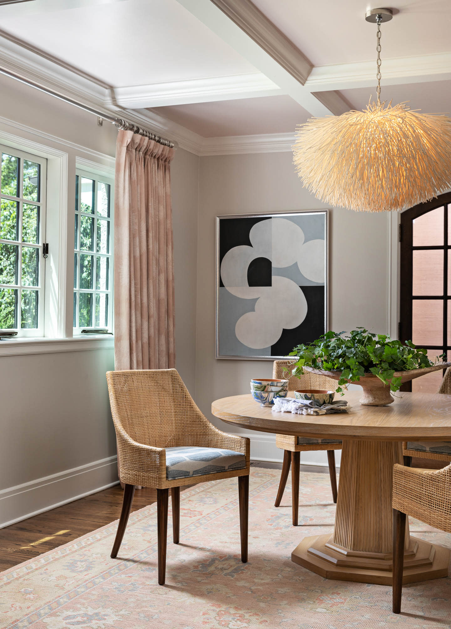 light and airy dining room